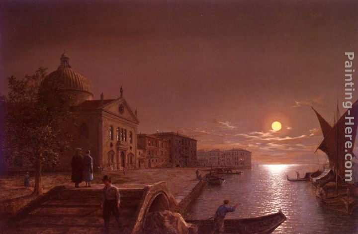 Moonlight In Venice painting - Henry Pether Moonlight In Venice art painting